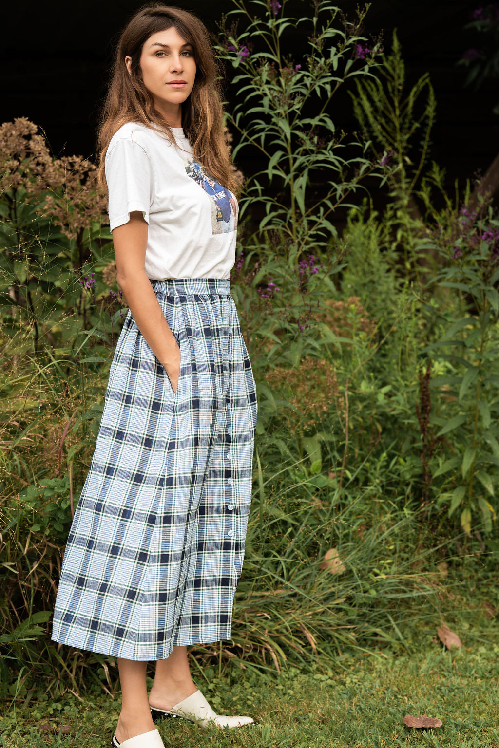 Perry Gathered Midi Skirt Made to Order