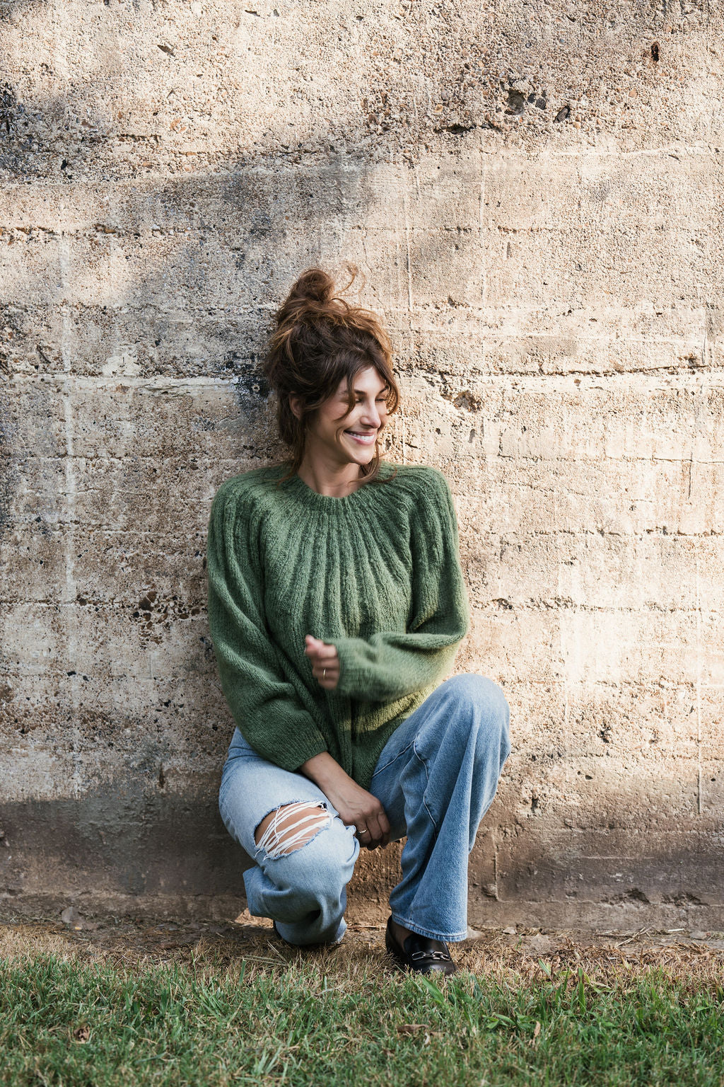 Mildred Mohair Raglan Pullover in Shamrock Made to Order