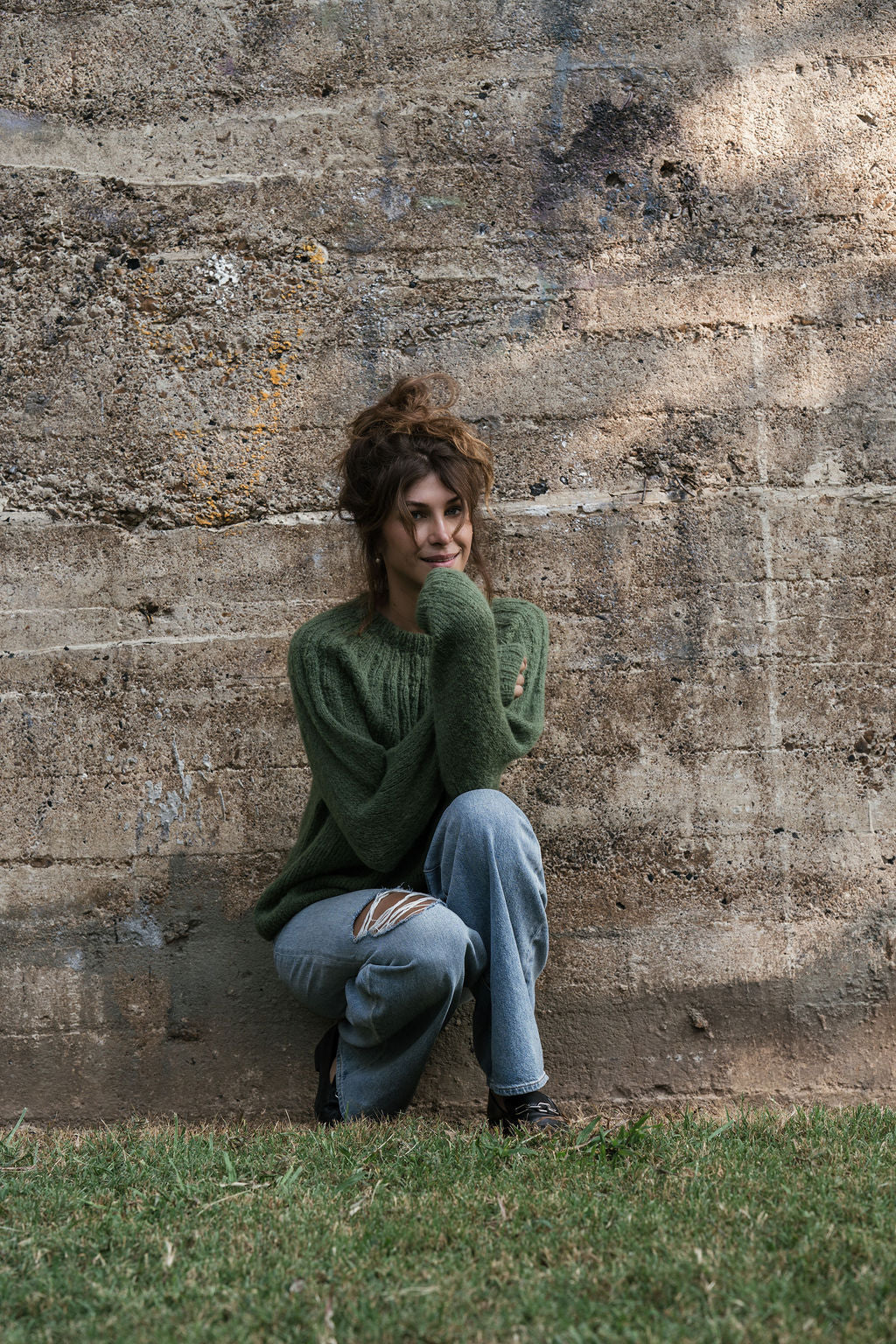 Mildred Mohair Raglan Pullover in Shamrock Made to Order