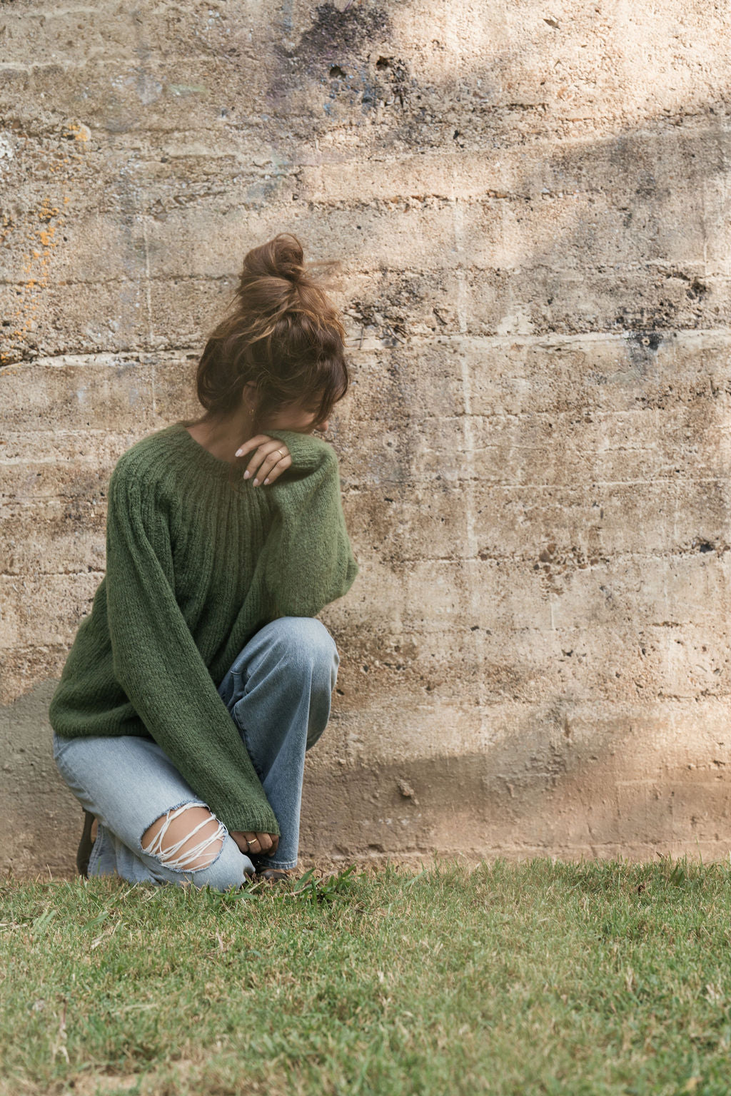 Mildred Mohair Raglan Pullover in Shamrock Made to Order