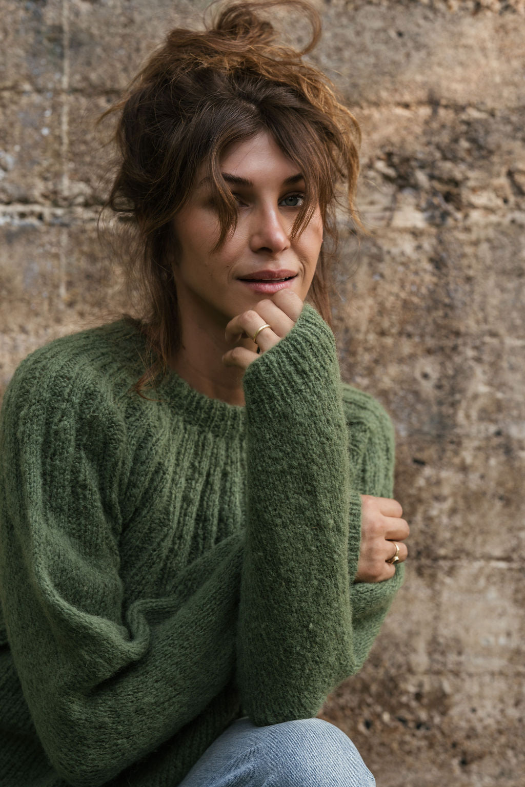 Mildred Mohair Raglan Pullover in Shamrock Made to Order