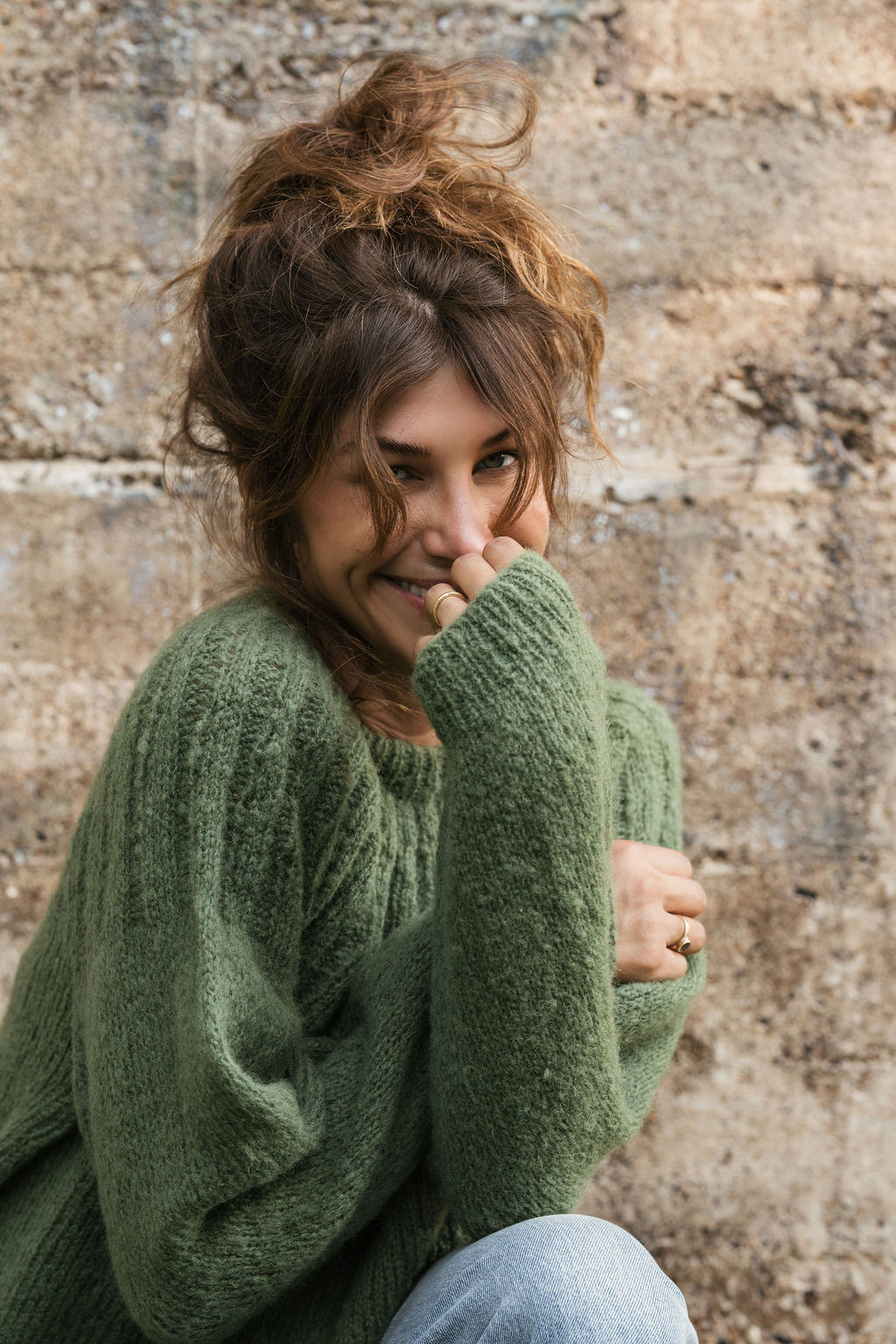 Mildred Mohair Raglan Pullover in Shamrock Made to Order