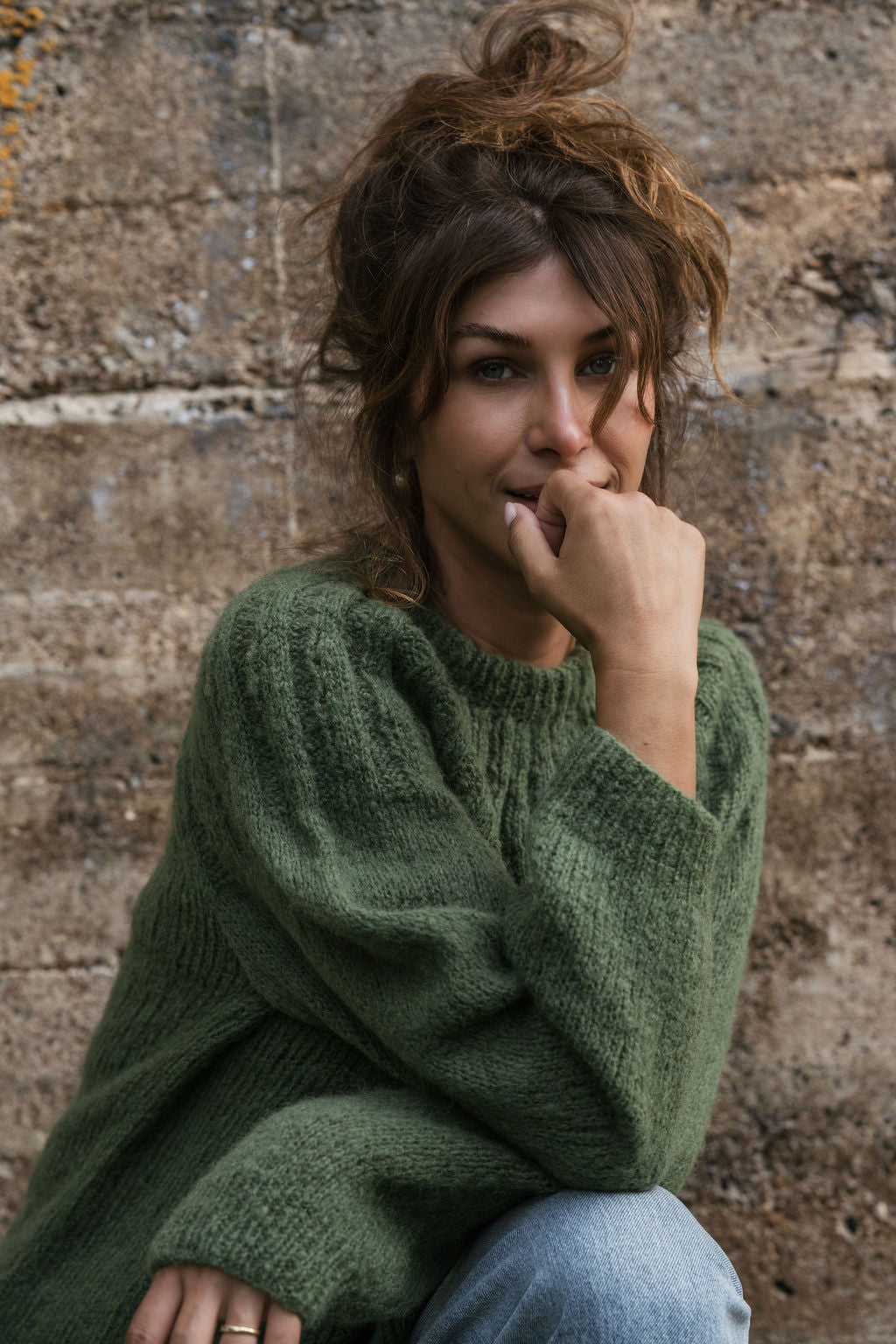 Mildred Mohair Raglan Pullover in Shamrock Made to Order