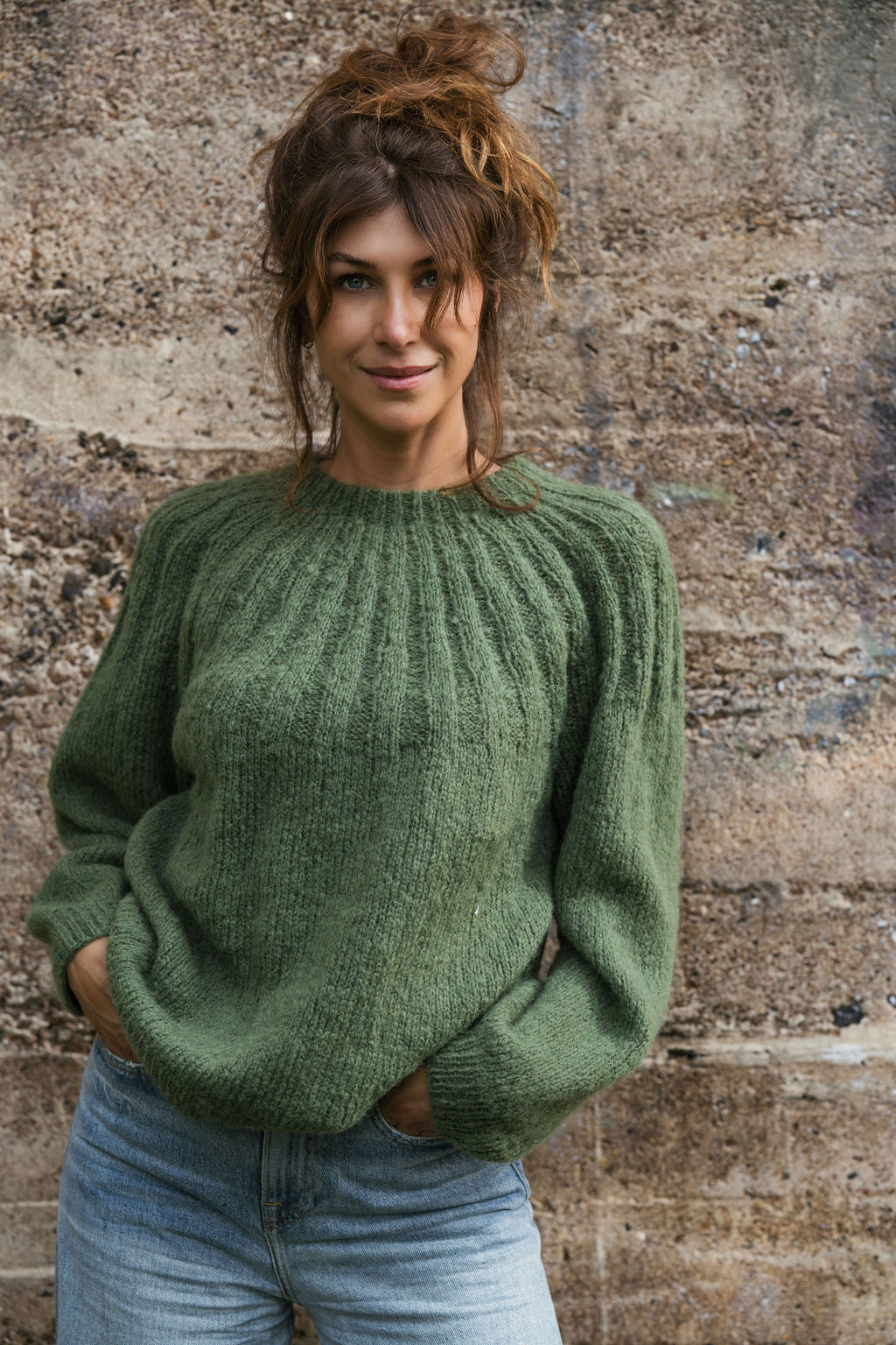 Mildred Mohair Raglan Pullover in Shamrock Made to Order