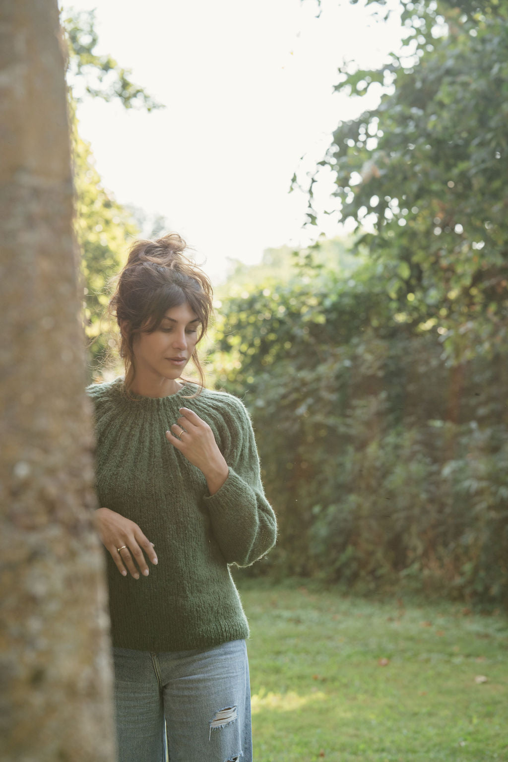 Mildred Mohair Raglan Pullover in Shamrock Made to Order