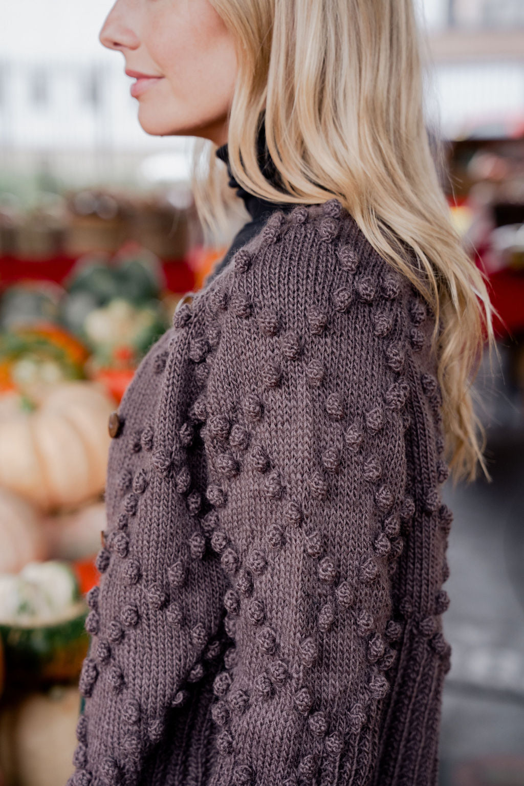 Hand Knit Nepali Wool Jill Sweater in Violet Made to Order