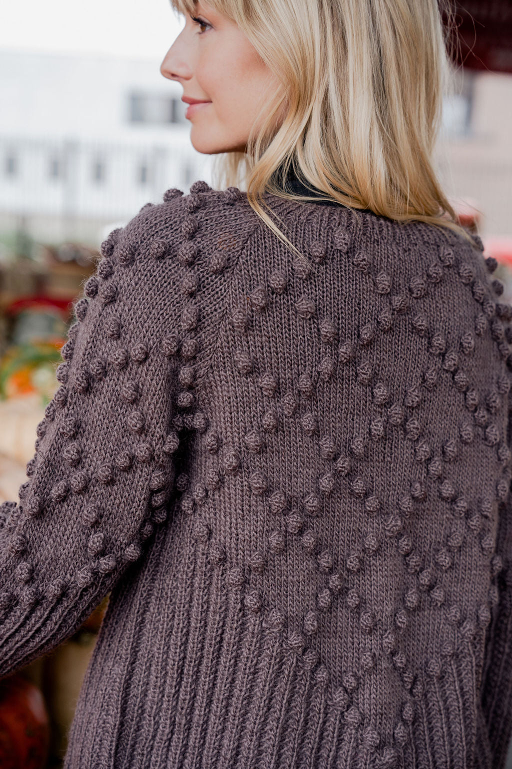 Hand Knit Nepali Wool Jill Sweater in Violet Made to Order