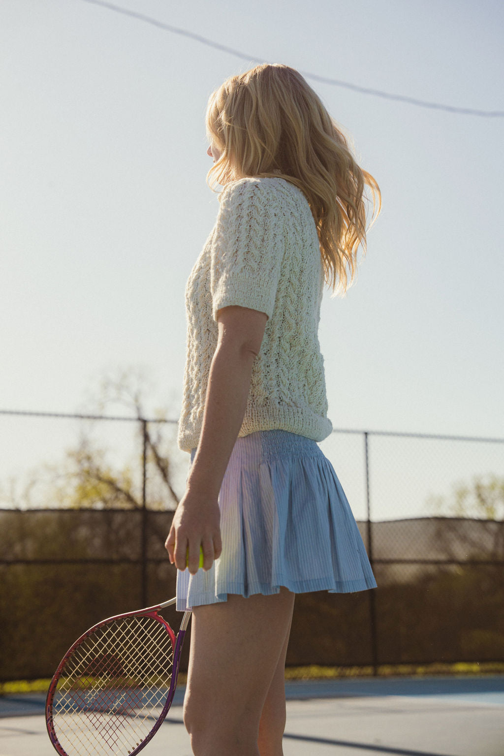 Angela Corded Cotton Sweater Made to Order