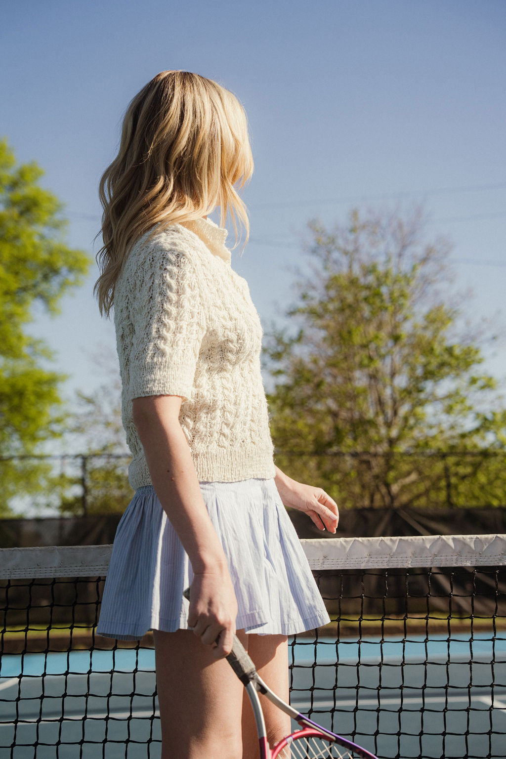Angela Corded Cotton Sweater Made to Order