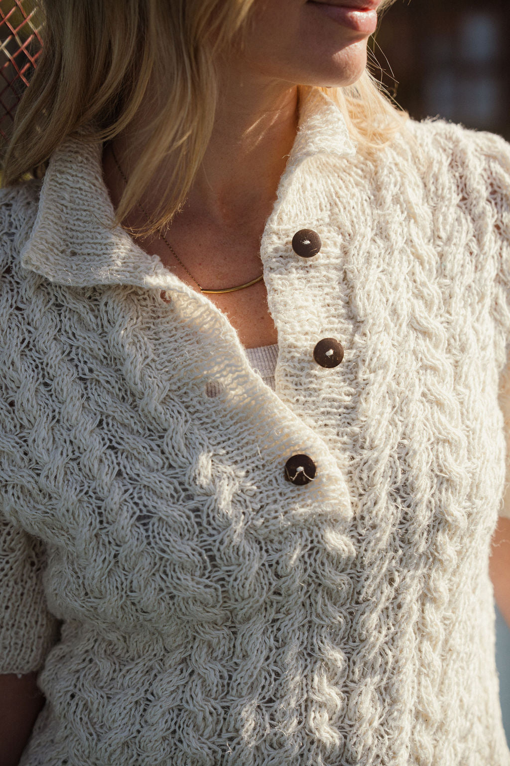 Angela Corded Cotton Sweater Made to Order