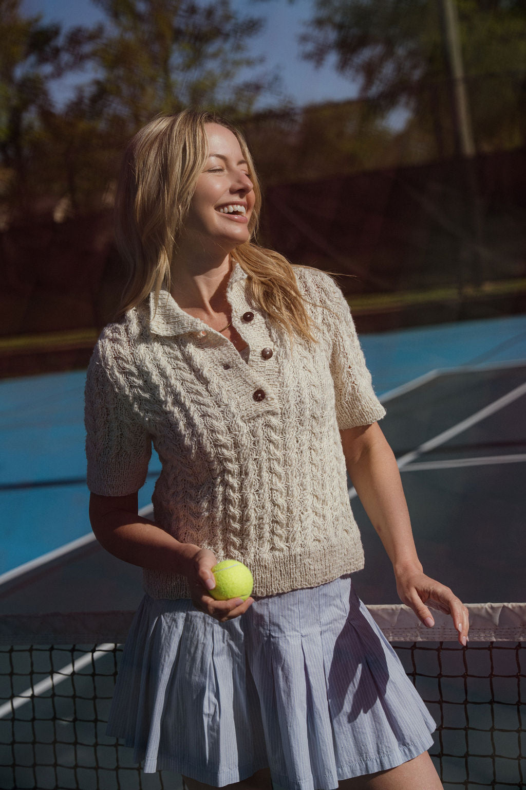 Angela Corded Cotton Sweater Made to Order