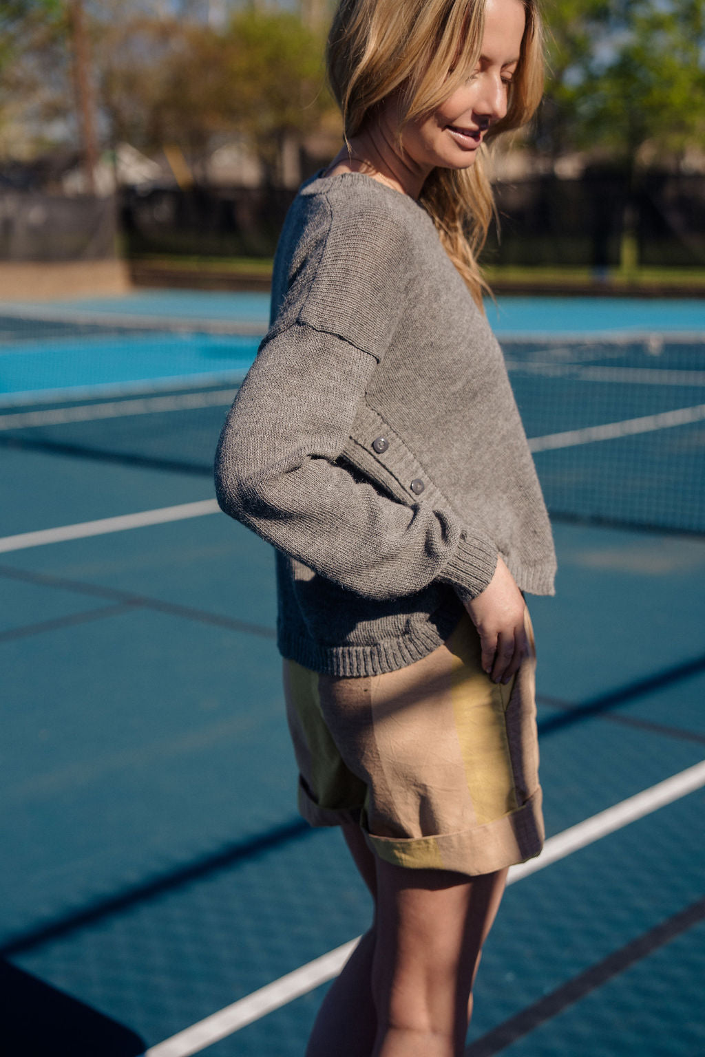 Baby Alpaca Shannon Pullover in Grey Made to Order