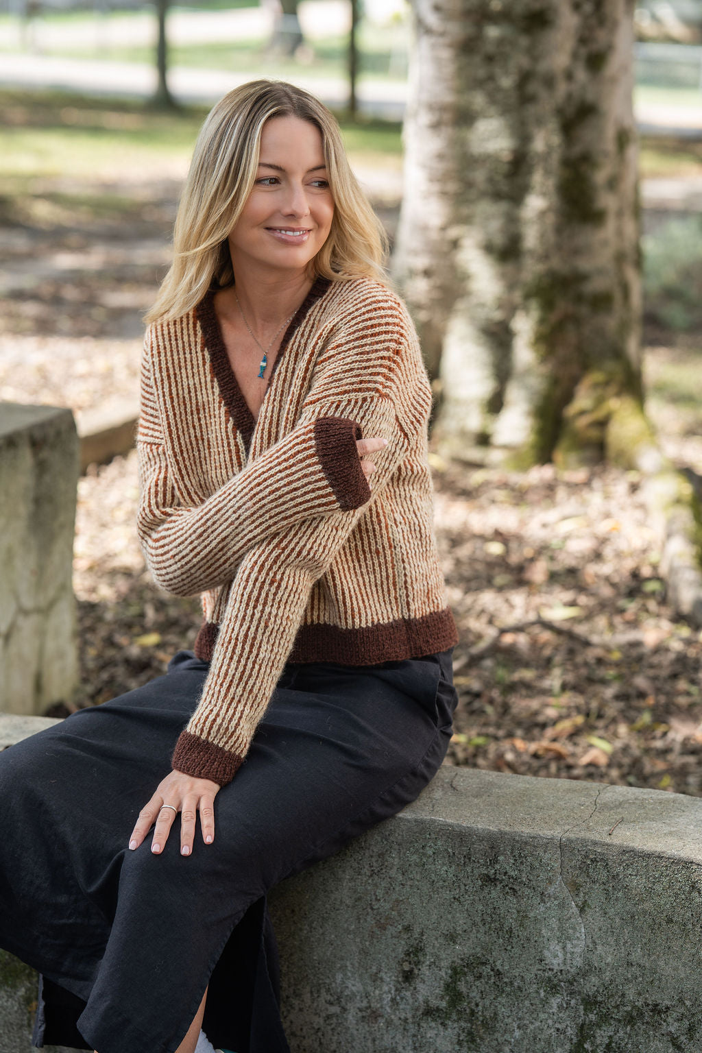 Finn V-Neck Wool Cardigan Made to Order