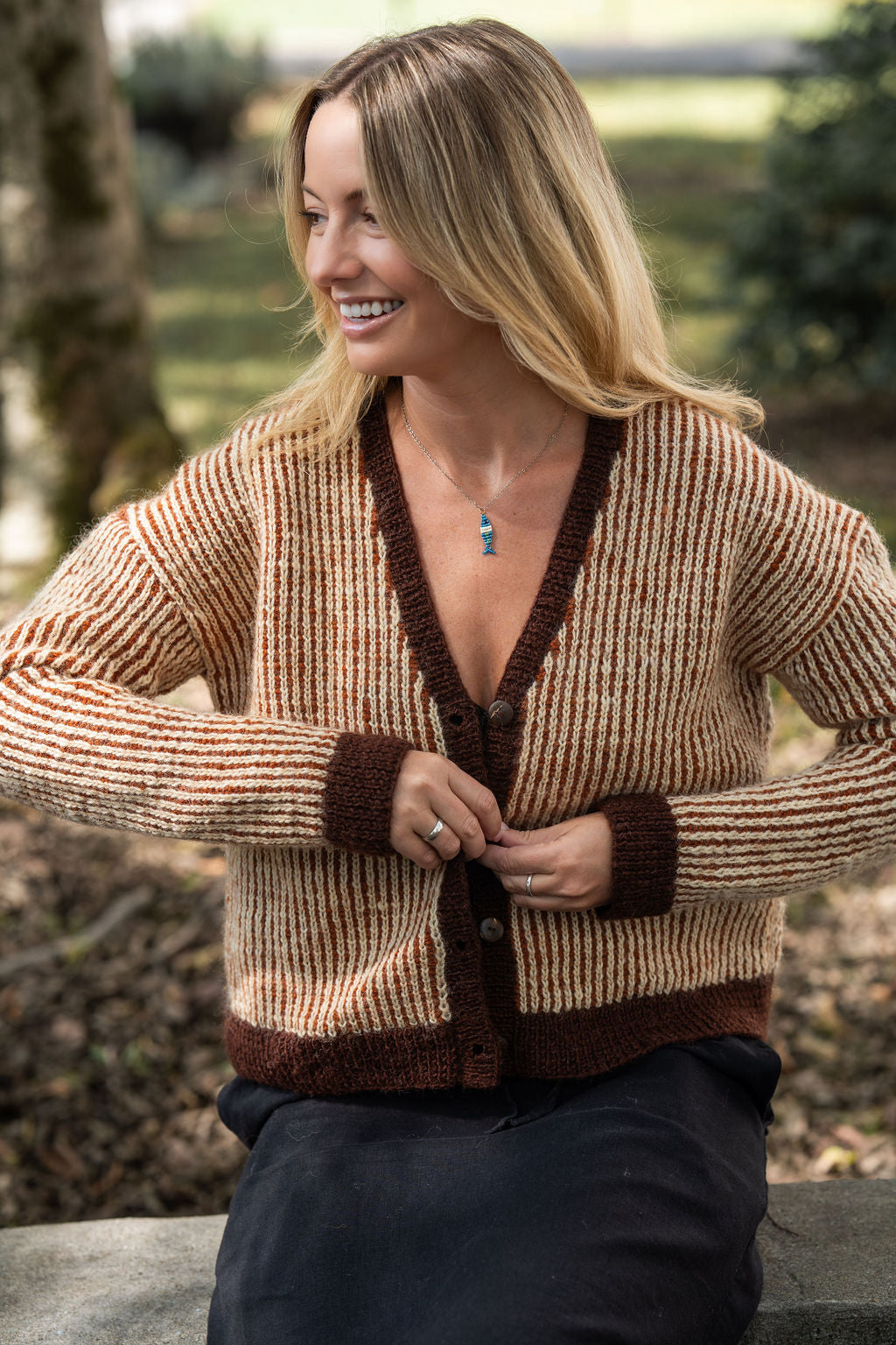 Finn V-Neck Wool Cardigan Made to Order