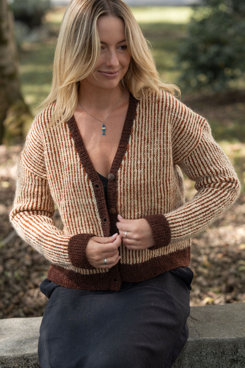 Finn V-Neck Wool Cardigan Made to Order