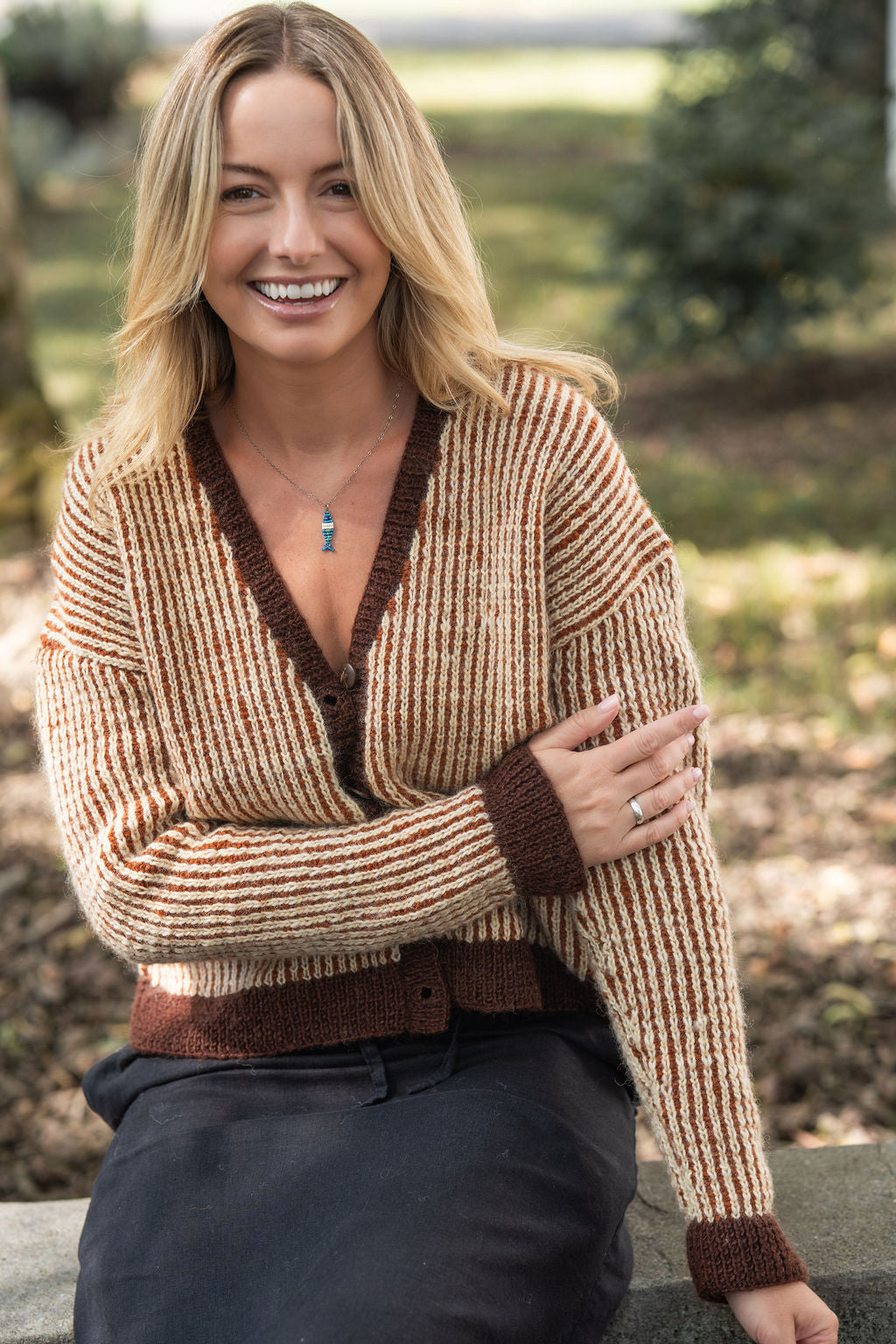 Finn V-Neck Wool Cardigan Made to Order