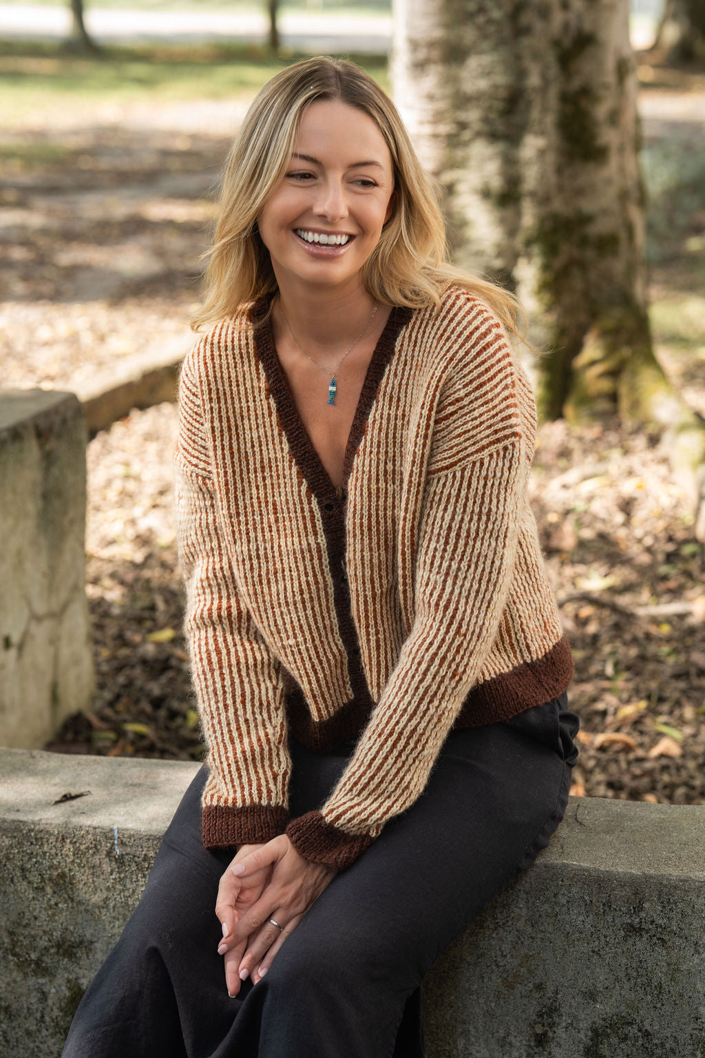 Finn V-Neck Wool Cardigan Made to Order