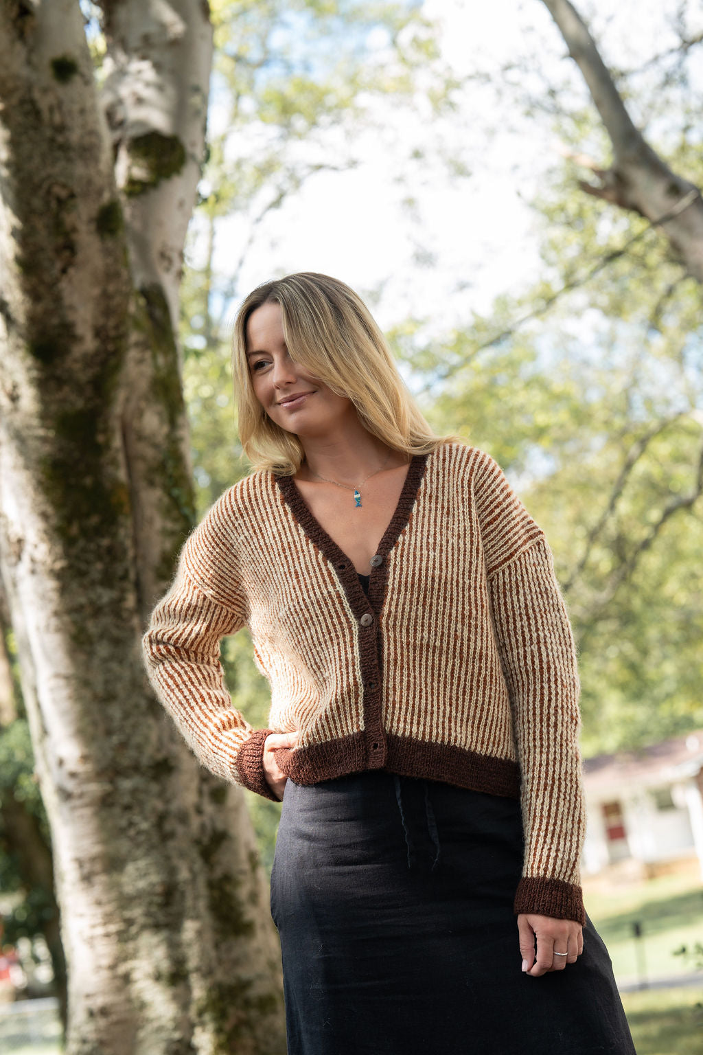 Finn V-Neck Wool Cardigan Made to Order