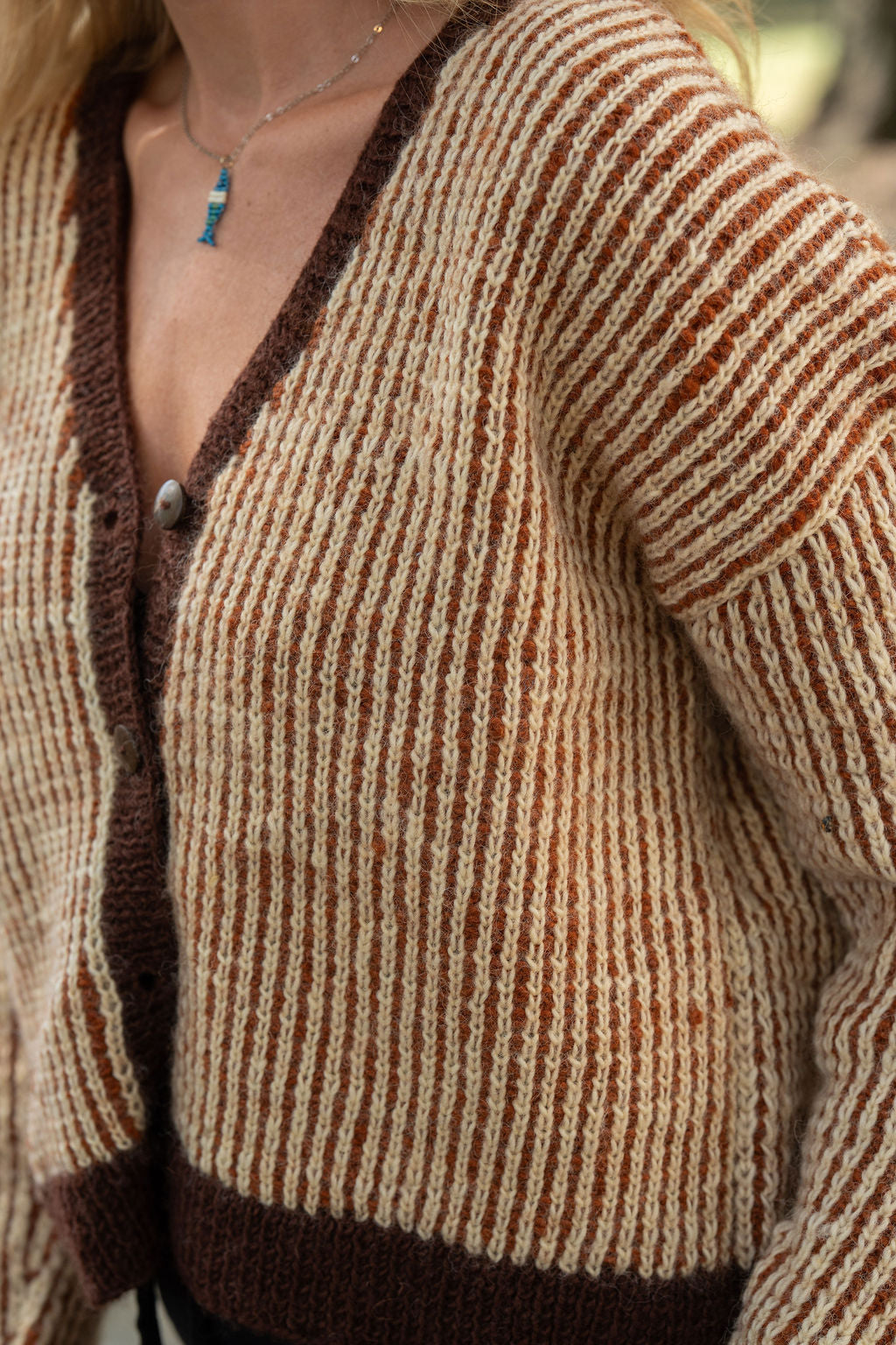 Finn V-Neck Wool Cardigan Made to Order