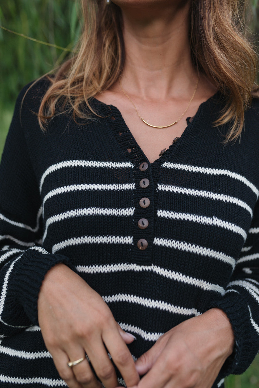 Aiden Classic Breton Style Henley Made to Order