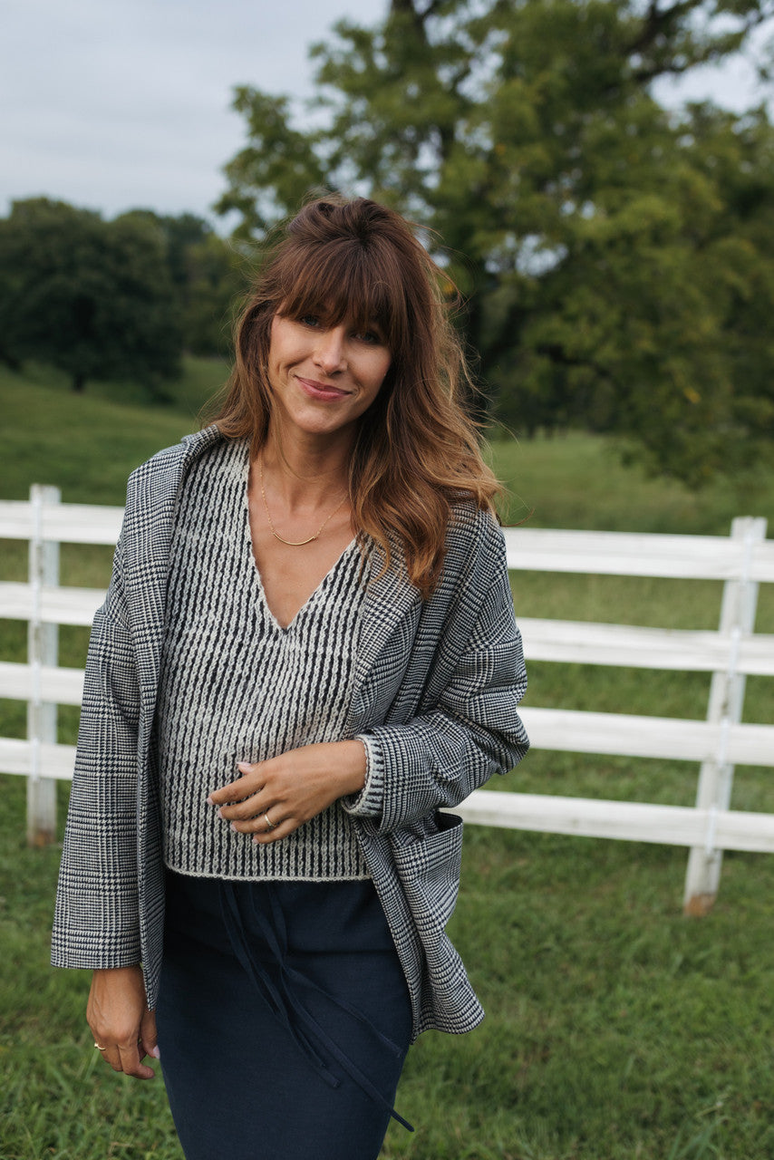 Finn V-Neck Wool Sweater - S Left