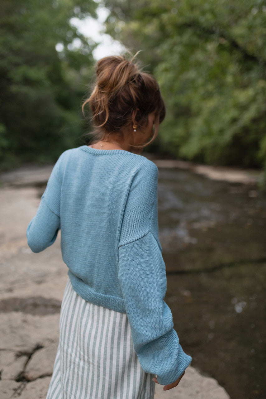 Kim Classic Cotton Cardigan in Black Made to Order