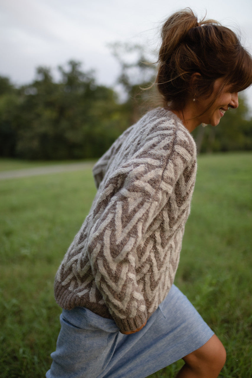 Maeve Textured V Knit Pullover Made to Order