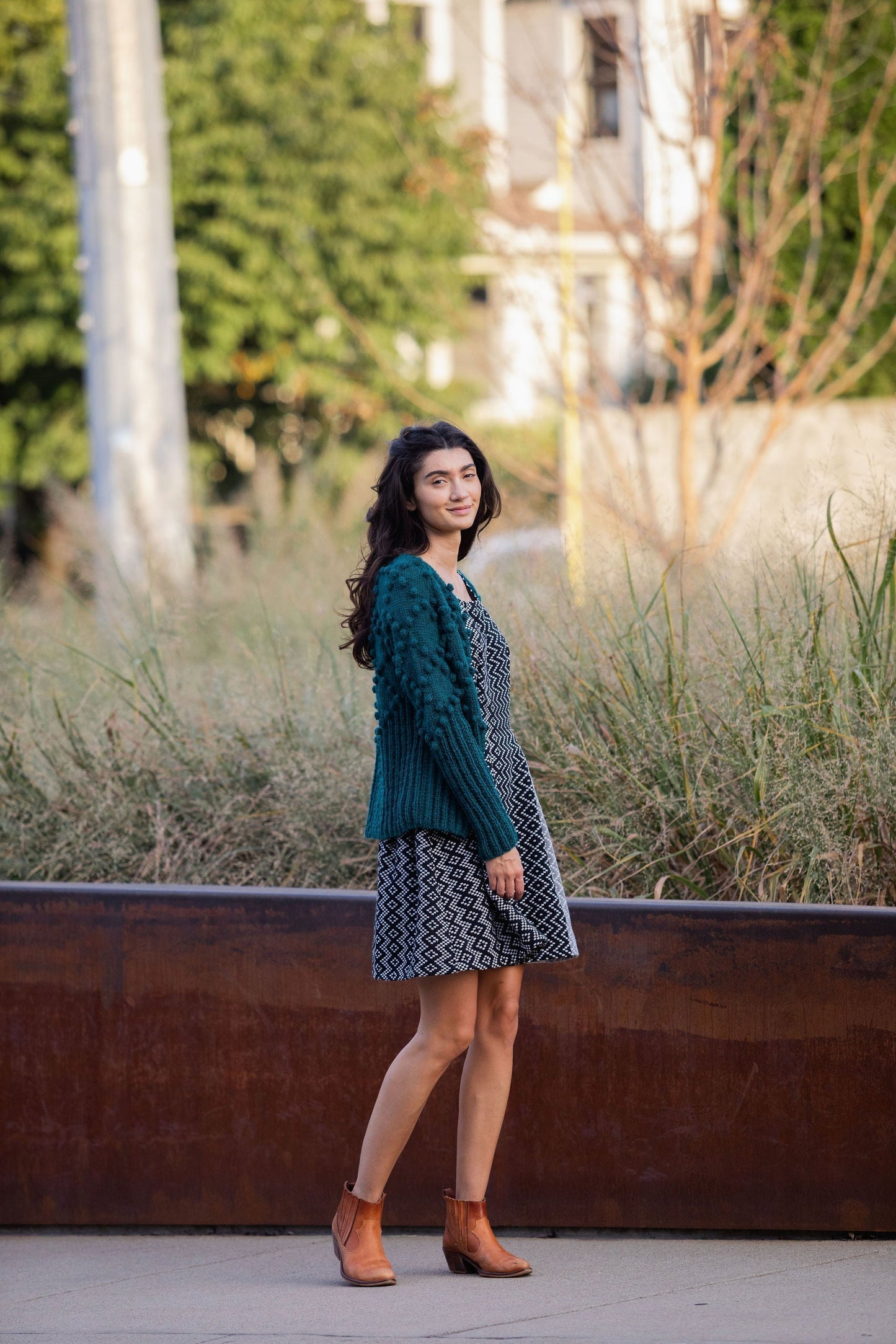 Hand Knit Nepali Wool Jill Sweater in Cobalt Made to Order