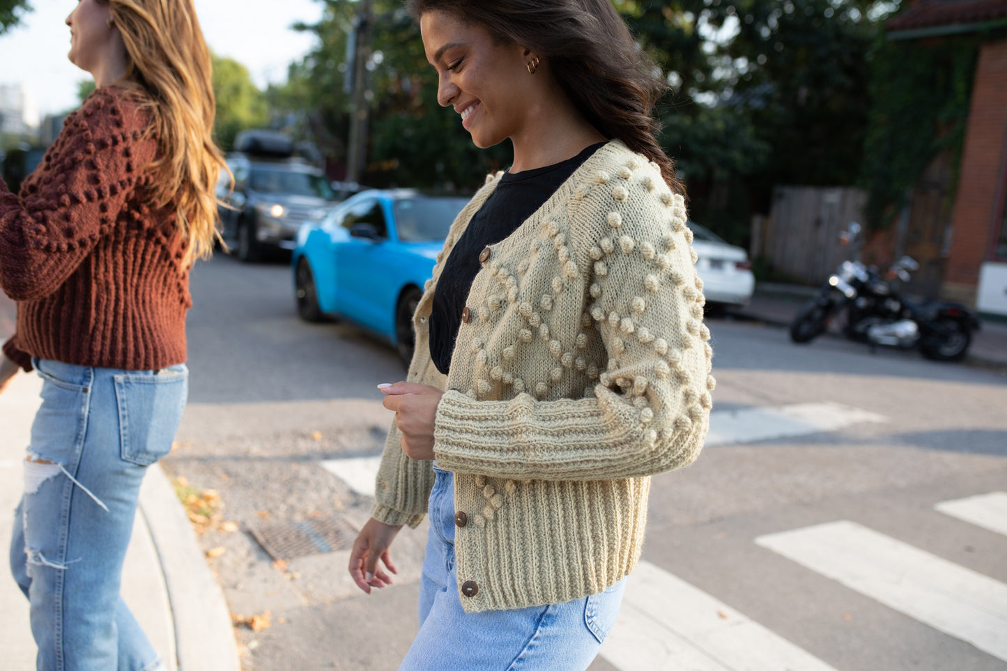 Hand Knit Nepali Wool Jill Sweater in Eggshell Made to Order