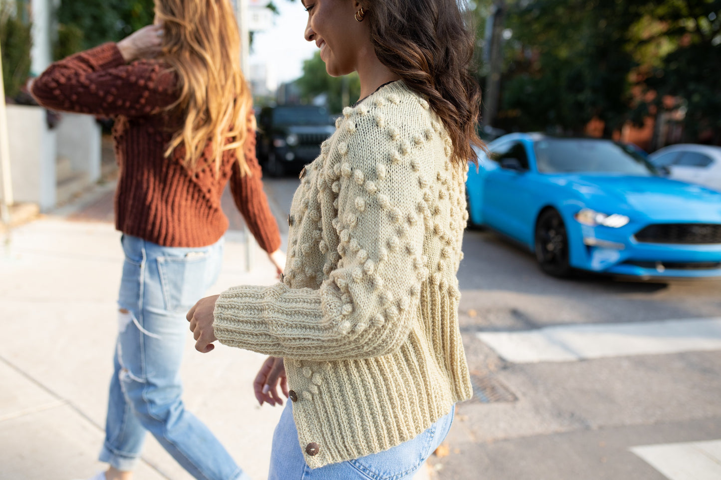 Hand Knit Nepali Wool Jill Sweater in Eggshell Made to Order