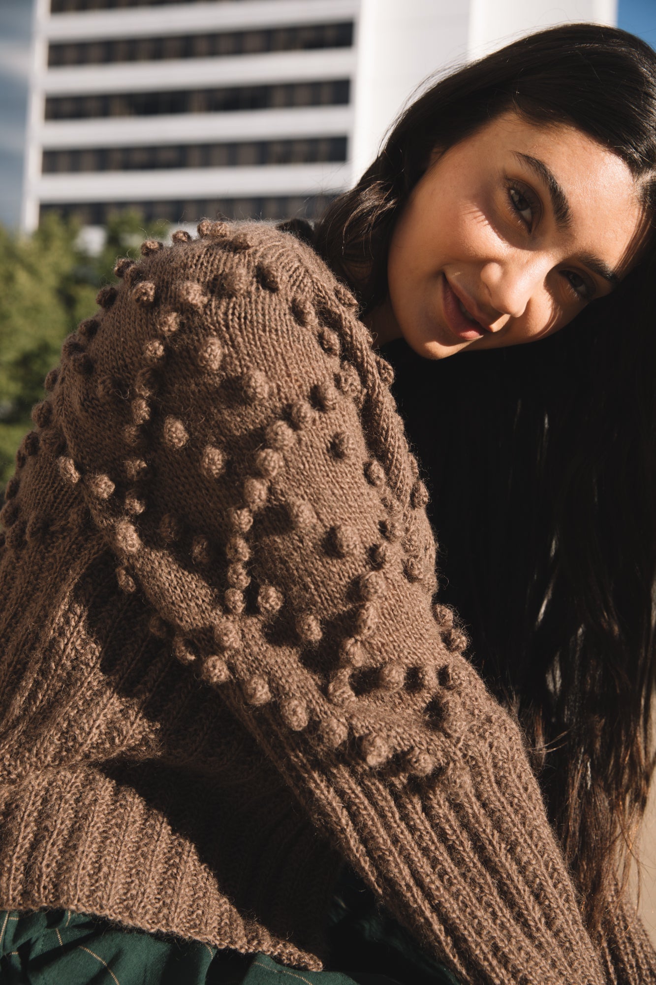 Hand Knit Nepali Wool Jill Sweater in Cobalt Made to Order
