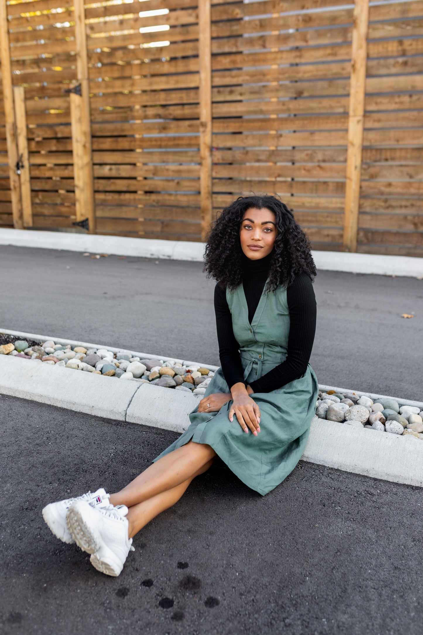 June Dress in Plum Tie Dye Linen Made to Order