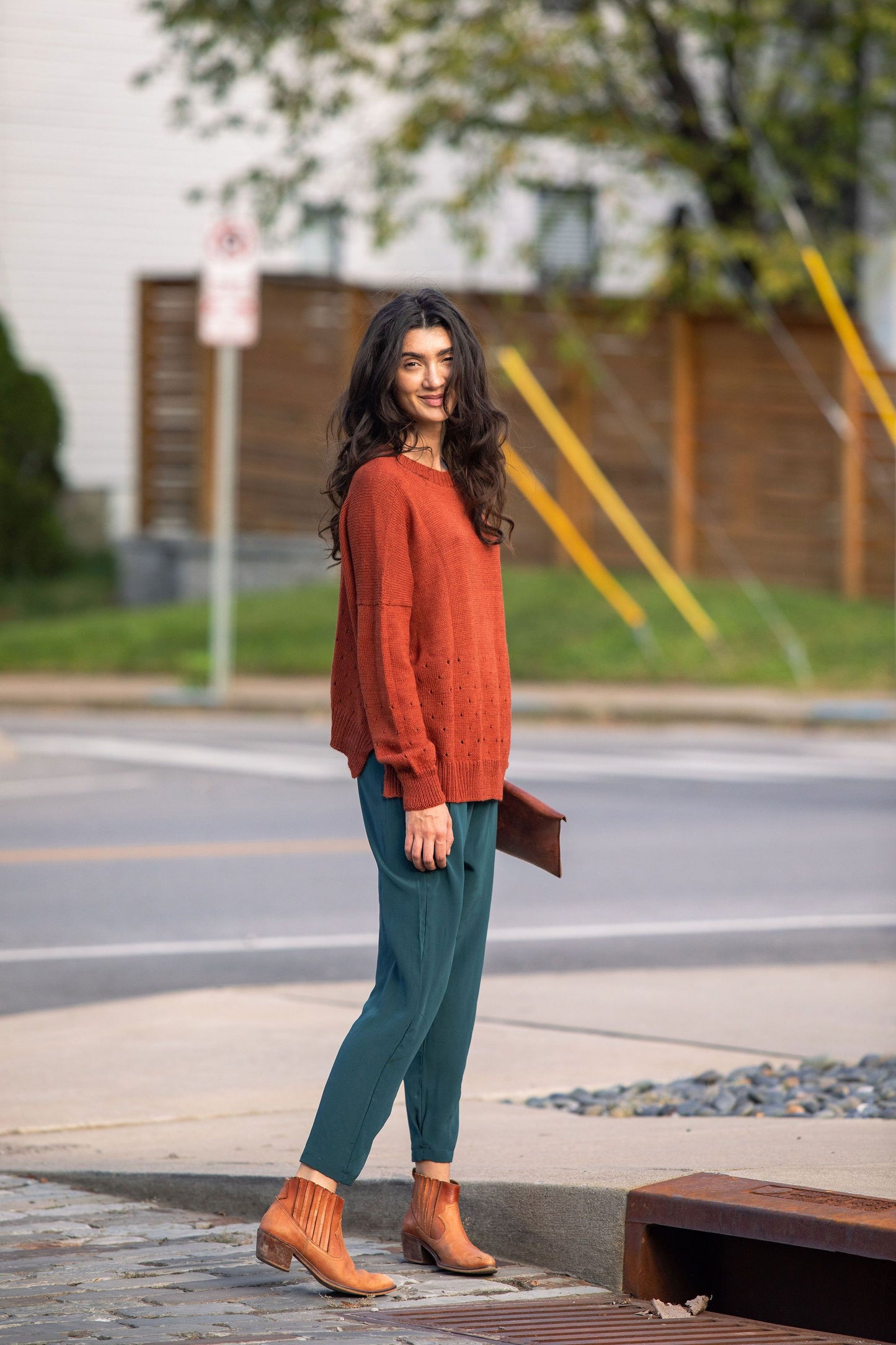 Baby Alpaca Pullover Sweater in Teal Made to Order
