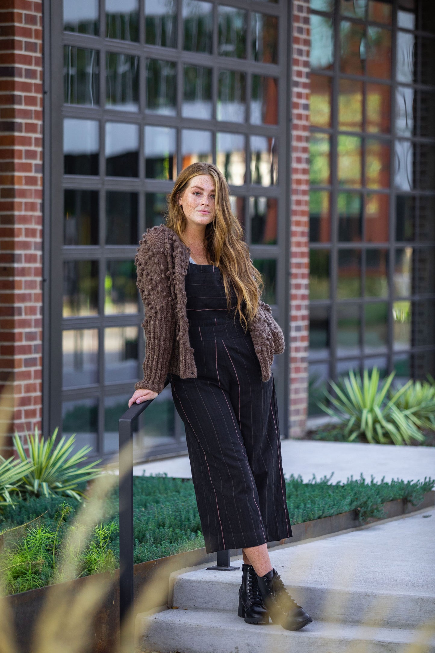 Hand Knit Nepali Wool Jill Sweater in Brown Made to Order
