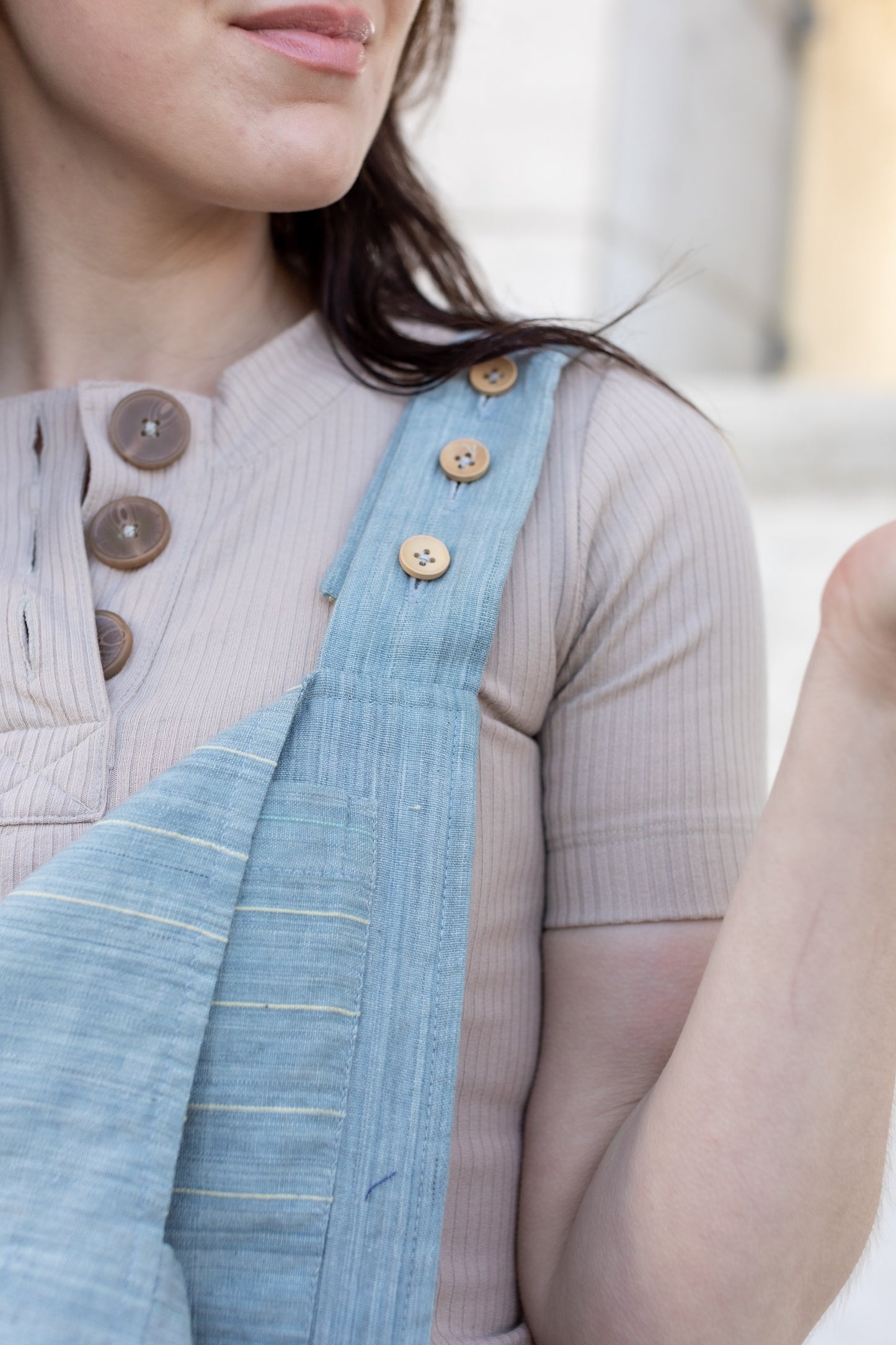 Dilsi Handwoven Cotton Overalls in Silver Made to Order