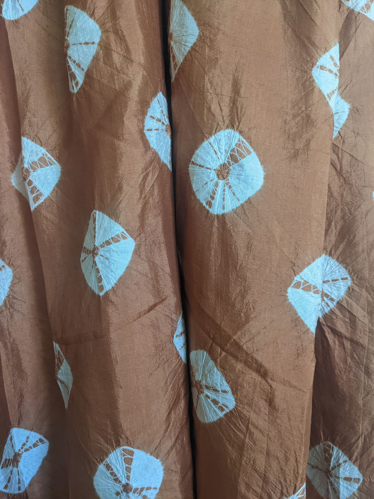 Silk Faro Dress in Brown Made to Order
