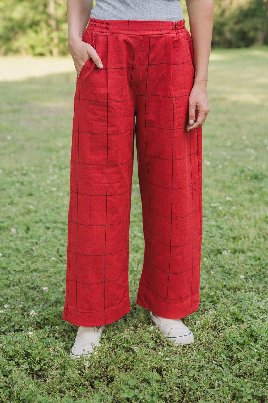 Handwoven Cotton Katie Set in Red