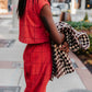 Handwoven Cotton Katie Set in Red - XS, M and L Shirt