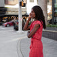 Handwoven Cotton Katie Set in Red - XS, M and L Shirt