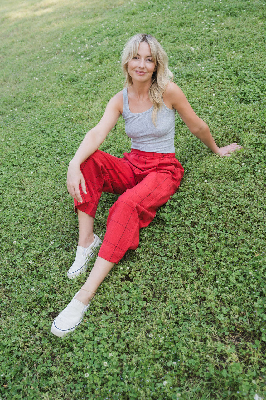 Handwoven Cotton Katie Set in Red