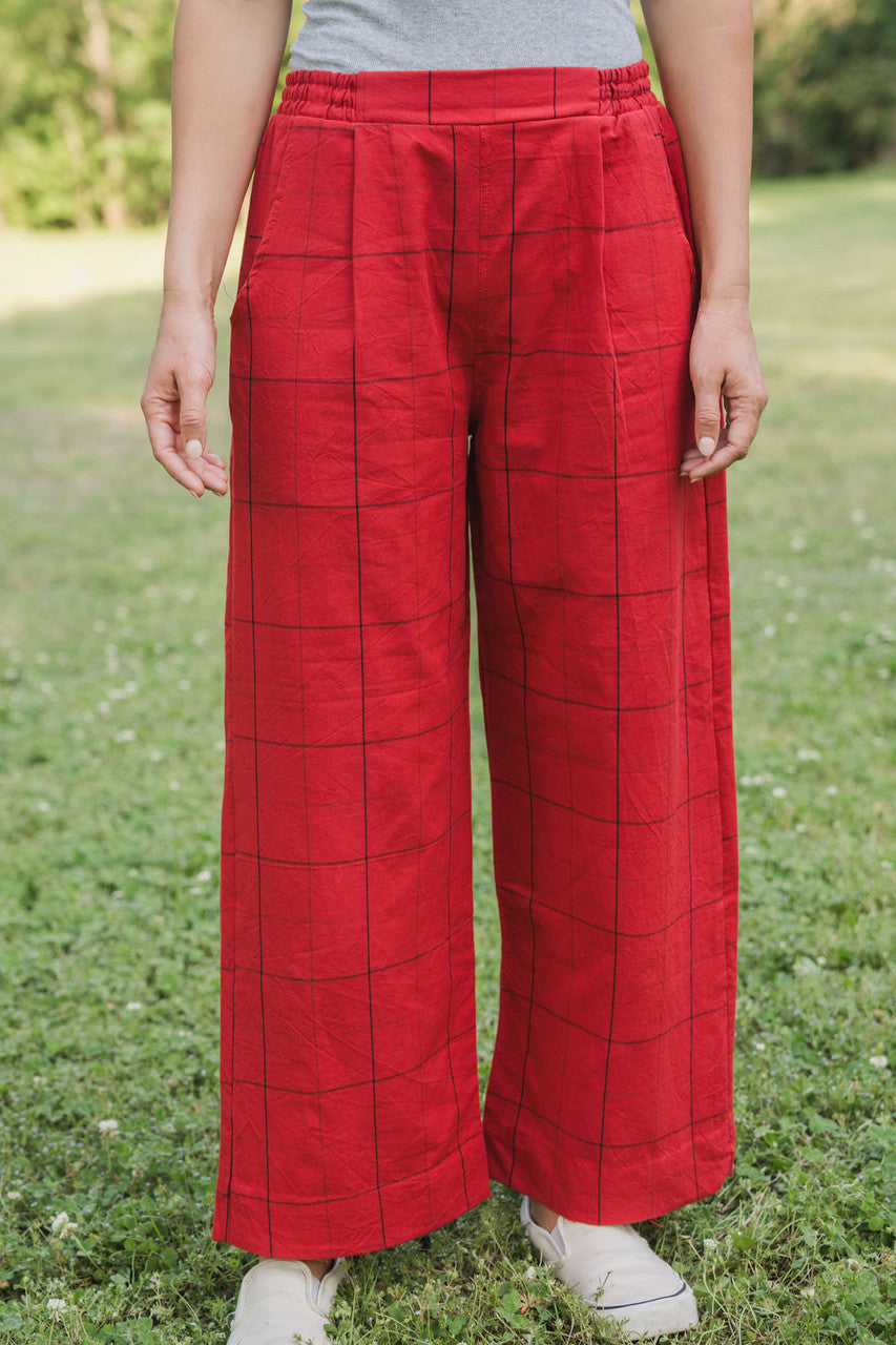 Handwoven Cotton Katie Set in Red