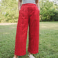 Handwoven Cotton Katie Set in Red - XS, M and L Shirt