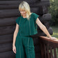 Katie Handwoven Cotton Set in Dark Green