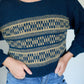 Ola Pashmina Pullover in Opal and Chestnut or Brown and Cream Made to Order