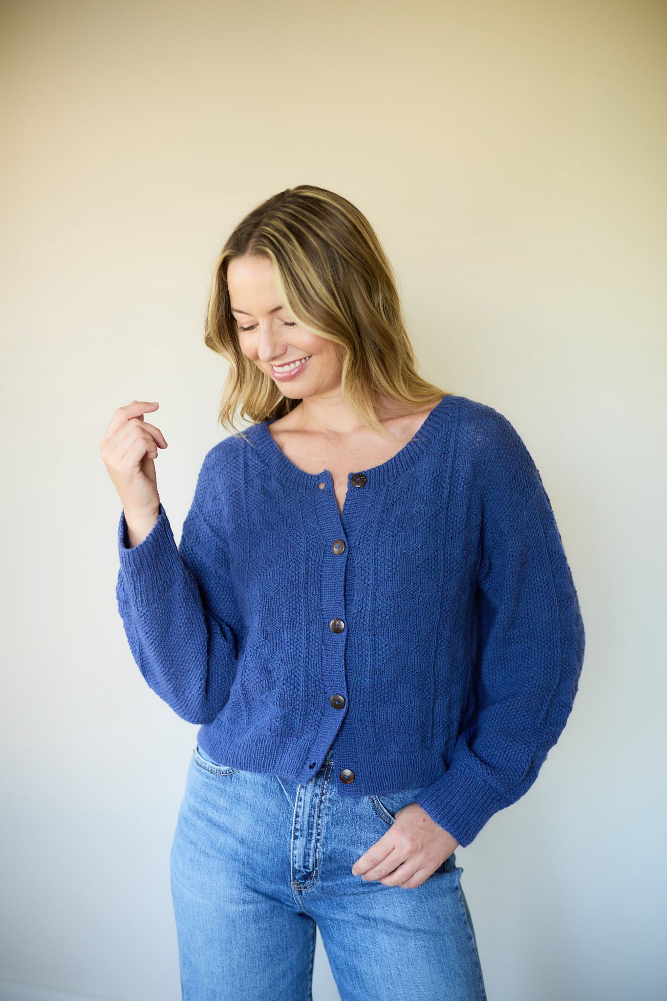 Ethel Pashmina Cardigan in Opal Made to Order