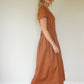 June Dress in Terracotta Linen