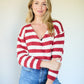 Patty Striped Cotton Pullover in Black and White Made to Order