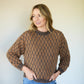 Faye Cotton Pullover in Chestnut and Navy Made to Order