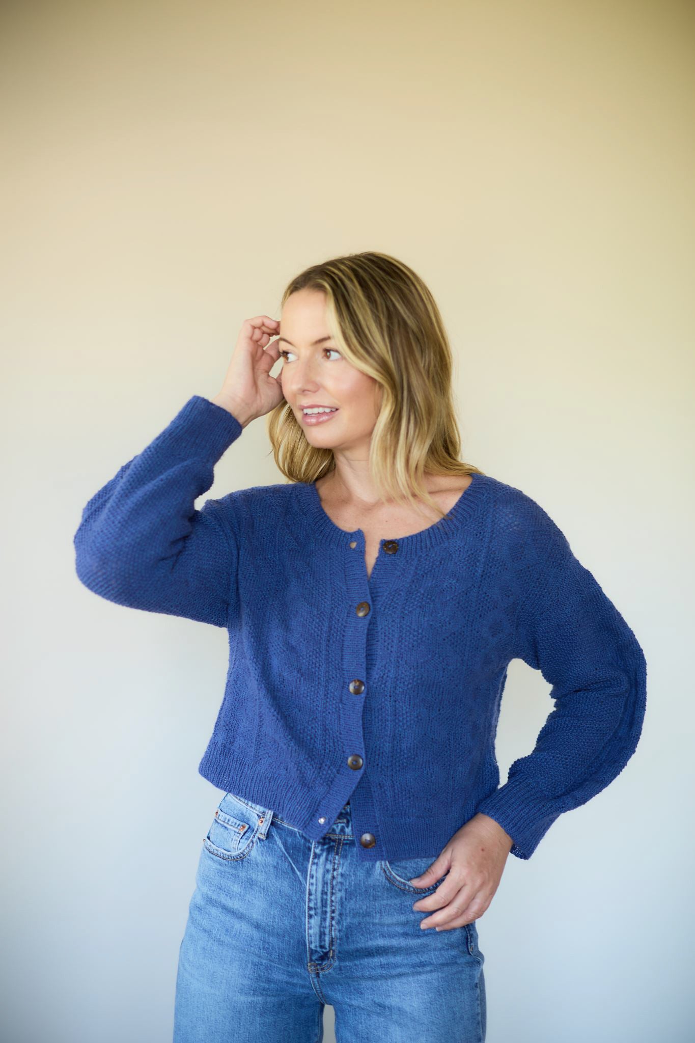 Ethel Pashmina Cardigan in Opal Made to Order
