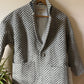 Portuguese Wool Pieper Coat in Mix-Match Herringbone Made to Order February